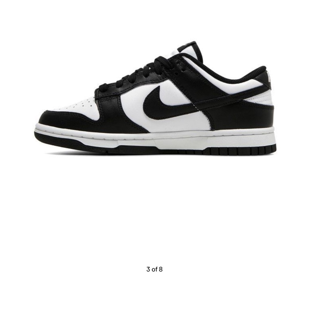 Nike Black and White Dunk Low Sneakers